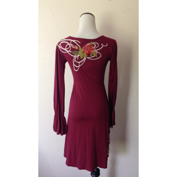 JWLA Johnny Was art deco rose embroidered dress - Picture 3 of 5